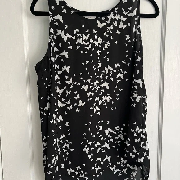Van Heusen Black and White Sleeveless Tank Top - Picture 2 of 5